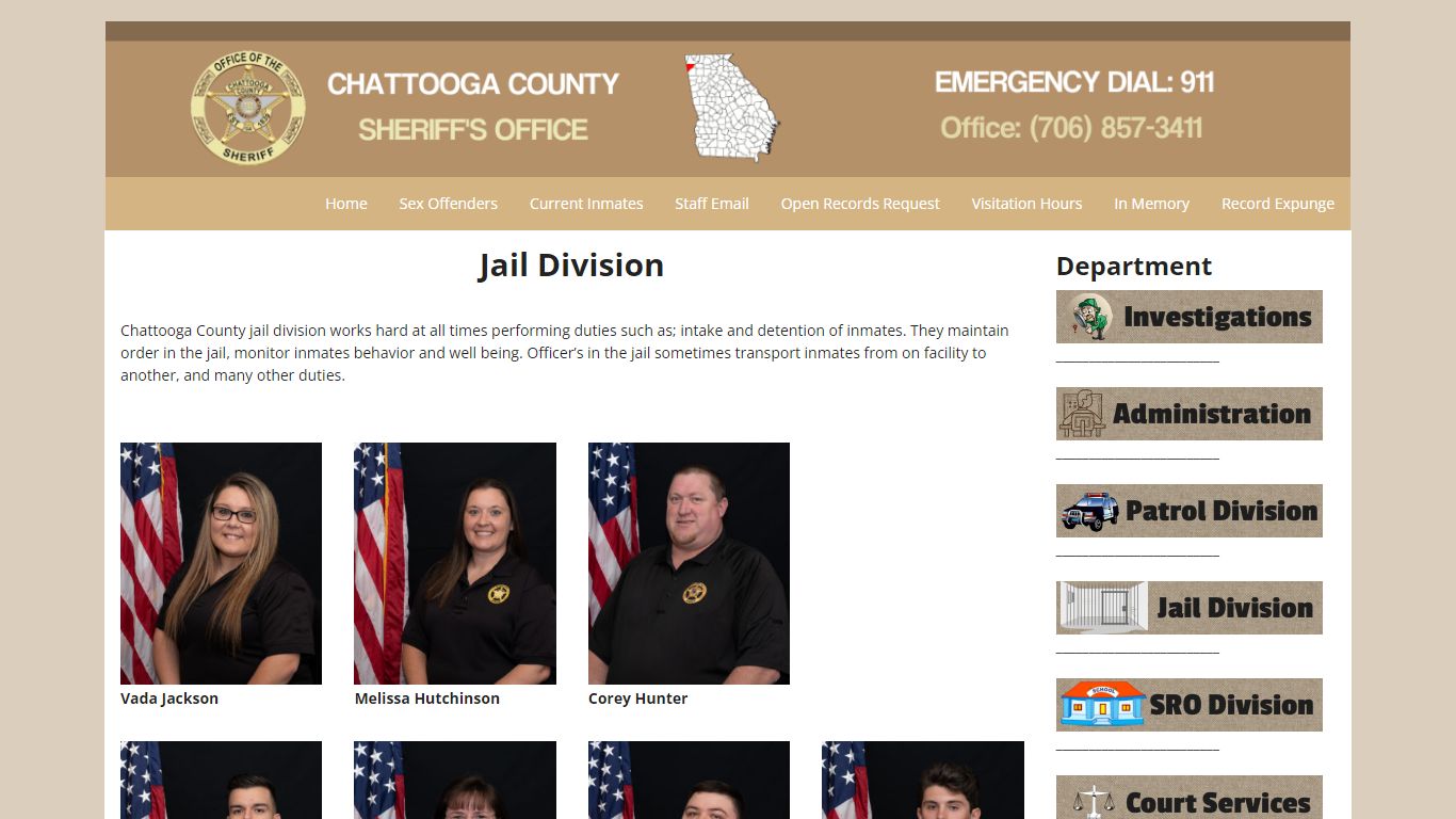 Jail Division – Chattooga Sheriff