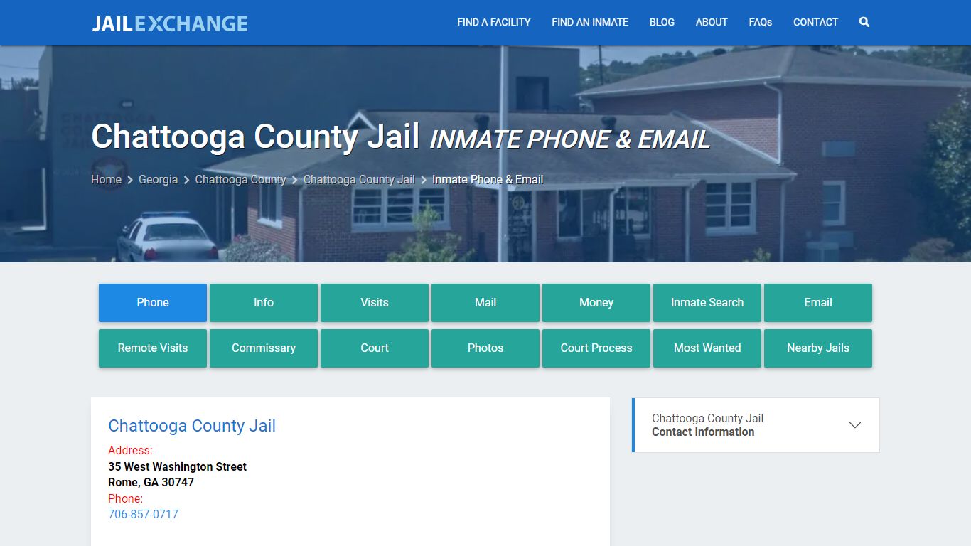 Inmate Phone - Chattooga County Jail, GA - Jail Exchange