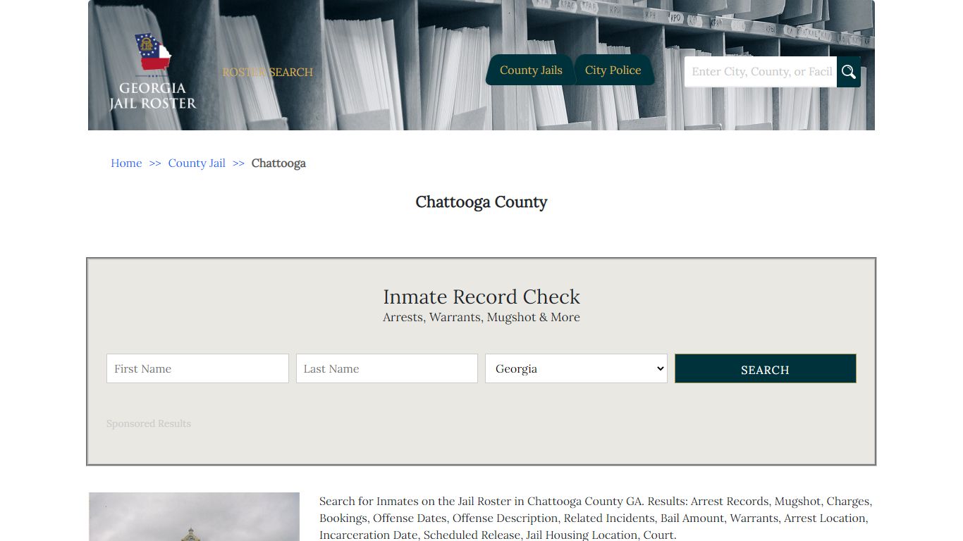 Chattooga County | Georgia Jail Inmate Search