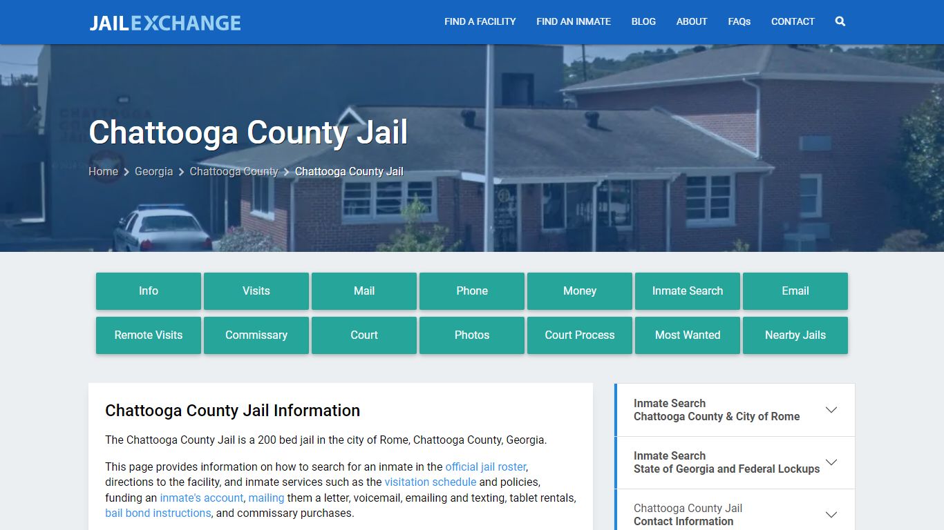 Chattooga County Jail, GA Inmate Search, Information